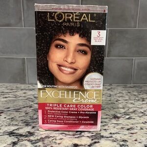 L'Oreal Paris Excellence Creme Hair Color- Natural Black- BNIB